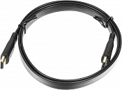 Кабель HDMI-HDMI 1м. BURO Flat 1.4V черный (BHP HDMI 1)(395379)
