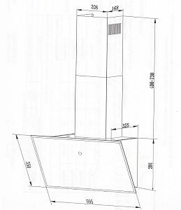 Наклонная вытяжка MAUNFELD Topaz 60